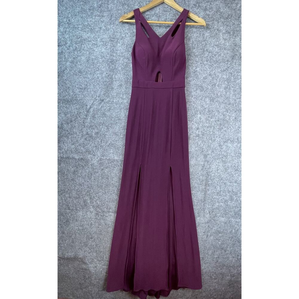 Vintage Blondie Nites Dress 3‎ Purple Cutout 90s Y2K Prom Gown Stacy Skylar USA